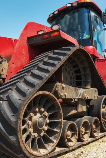 Harvesters and combine parts at the plant are waiting for sales, tractors and agricultural machinery, maintenance and exports.